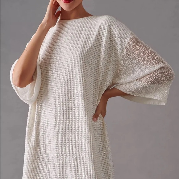 Brand New White Anthropologie Let Me Be Sequin Mini Dress Bridal Wedding Beaded - Picture 5 of 5